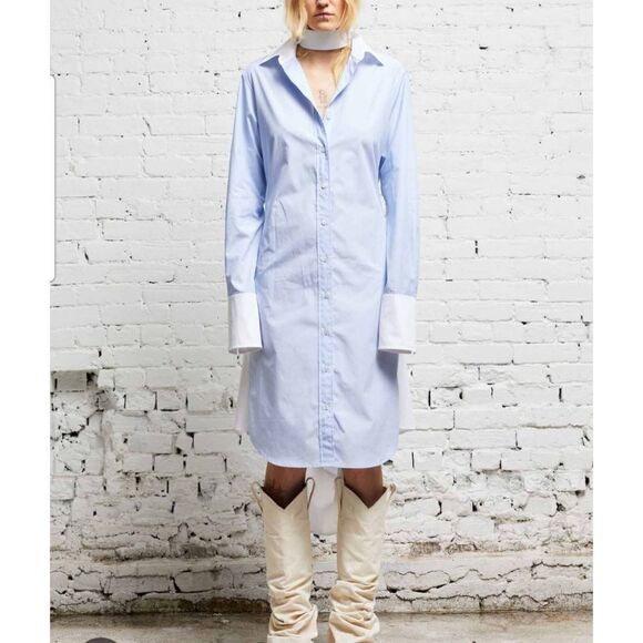 R13 Backwards Button up dress with French cuff - Picture 11 of 11